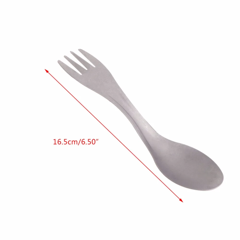 

2in1 Ultralight Titanium Spoon Fork Spork Outdoor Camping Picnic Tableware Tool