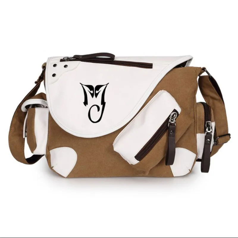 Холщовая Сумка через плечо с принтом Майкла для мальчиков и девочек повседневная