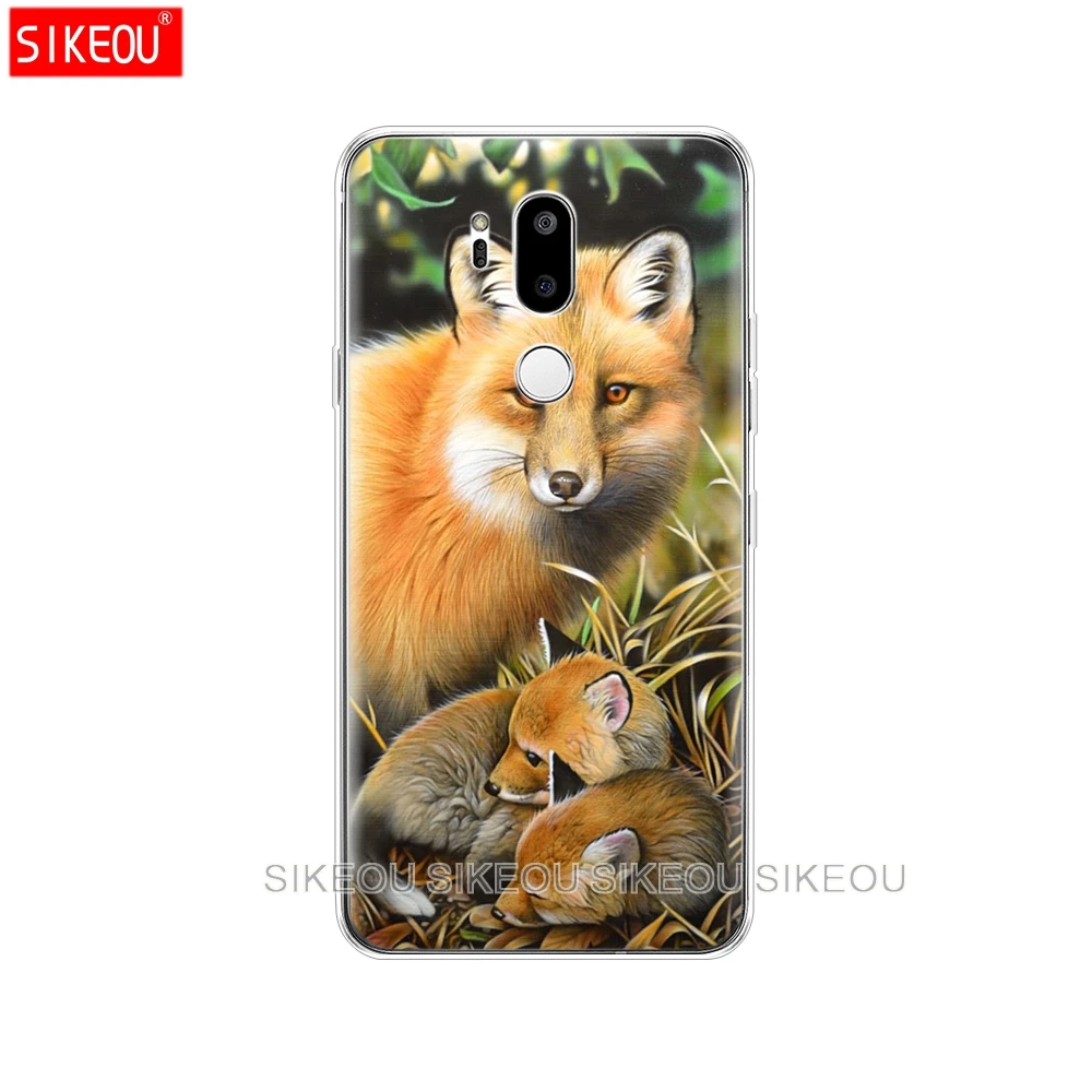 Силиконовый чехол для телефона LG G7 Q8 Q6 G6 MINI G5 V30 V7 V9 k10 k8 X POWER 2 енот красная панда
