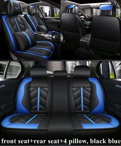 black blue luxury Автомобильные чехлы на сиденья для Audi q2 a6 c5 q7 a4 a6 c6 a3 8v q5 a2 a1 a4 b8 a4 b6 c5 a3 8p a3 a4 b7 q5 a6 c7 a1 a7 a8 q3 a4L a6L a8L q5L - Название цвета: black blue luxury