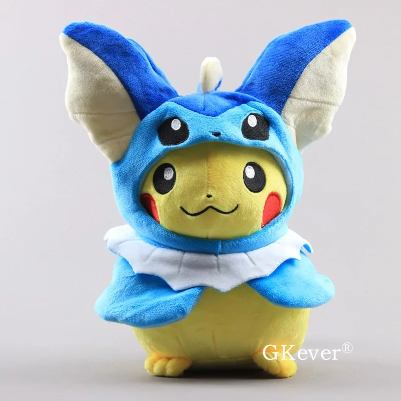 Vaporeon 10 Стили Пикачу Косплей Eevee Jolteon Пикачу в Vaporeon плащ серия Пикачу куклы мягкие куклы Sylveon игрушки 1" 28 см - Цвет: Vaporeon