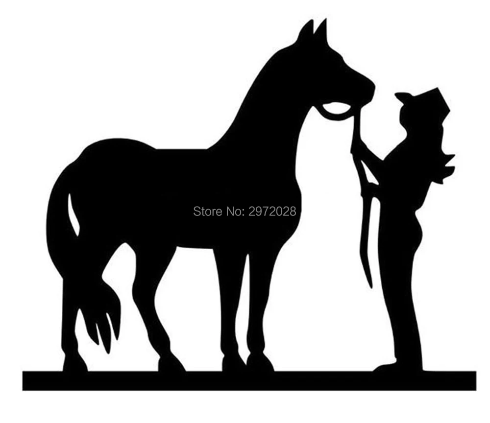 

10 x New Design Horse and Beauty Car Creative Decorative Auto Decal Cartoon Car Reflective Sticker Car Body Decal Pattern Vinyl