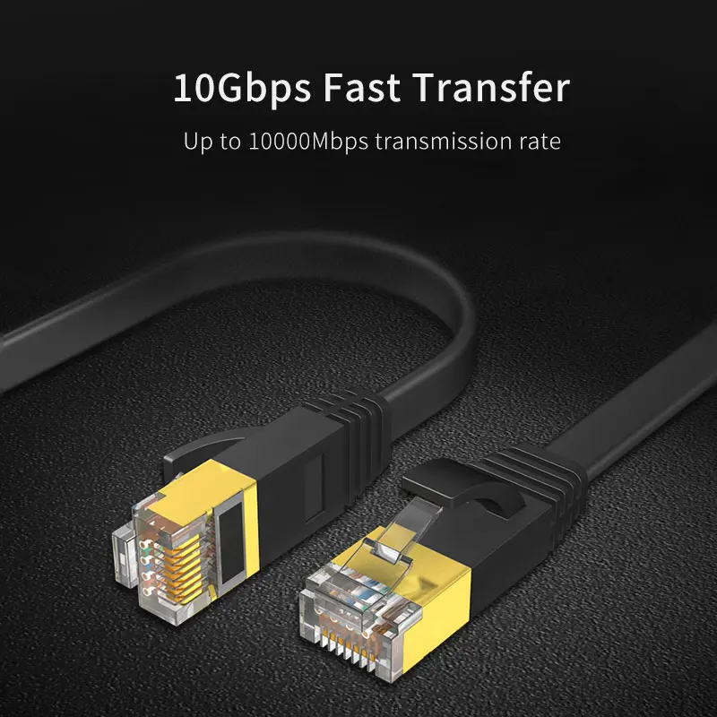 Кабель Ethernet GCX 10 Гбит/с Cat7 STP 8P8C плоский соединительный кабель RJ45 Интернет-сеть