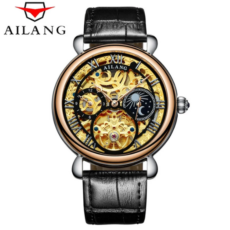 Бизнес Tourbillon Мужские часы от первого бренда Роскошные Водонепроницаемые