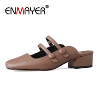 enmayer pointed toe casual slip on ladies shoes womens shoes heels ladies shoes tacones mujer size 34 39 zyl2791