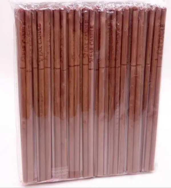 100 pcs brown 100 шт./компл. коричневый уха чистого воска удаления ухо свечи Лечение Уход здоровый полый конус горячей беруши D50 - Цвет: 100 pcs brown