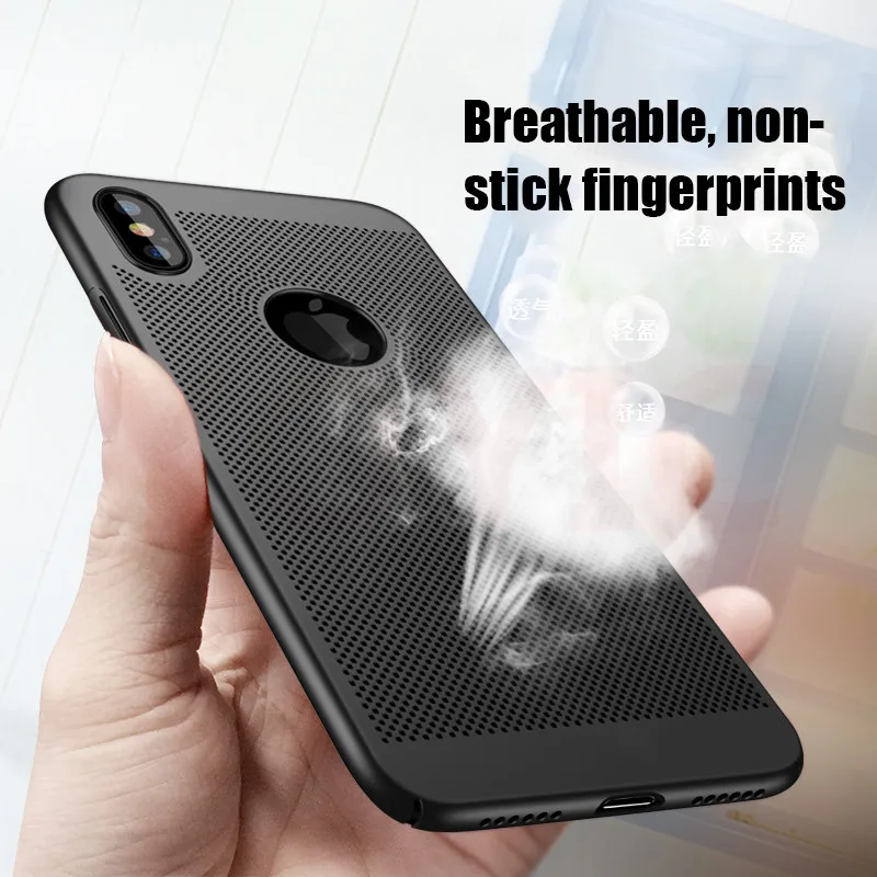 YOYIC Heat Dissipation Phone Hard Back PC Case For iPhone X 8 Plus 6 6s plus Cases Full Cover 7 5 5s |