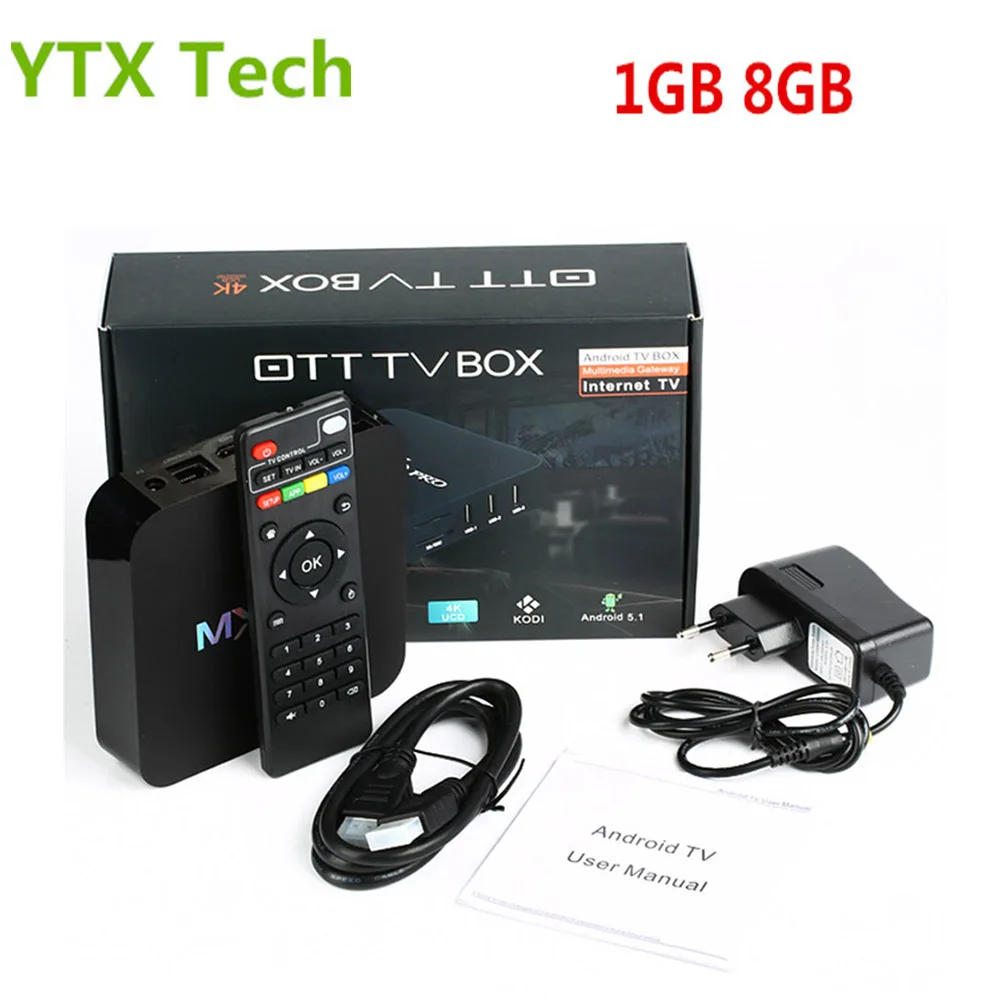 10 шт. [MX PRO] медиаплеер Full HD 4K Поддержка 1 ГБ DDR3 8 eMMC Quad Core Smart Android 6 0 Amlogic S905X TV Box MX Pro|mx