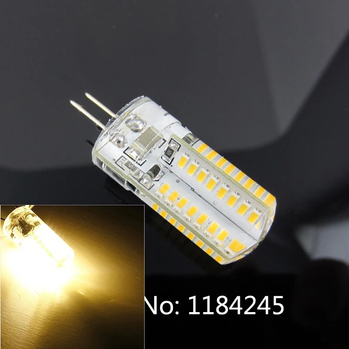 Новое поступление силиконовых точечных ламп G4 6W 64 SMD 3014 Светодиодные лампы