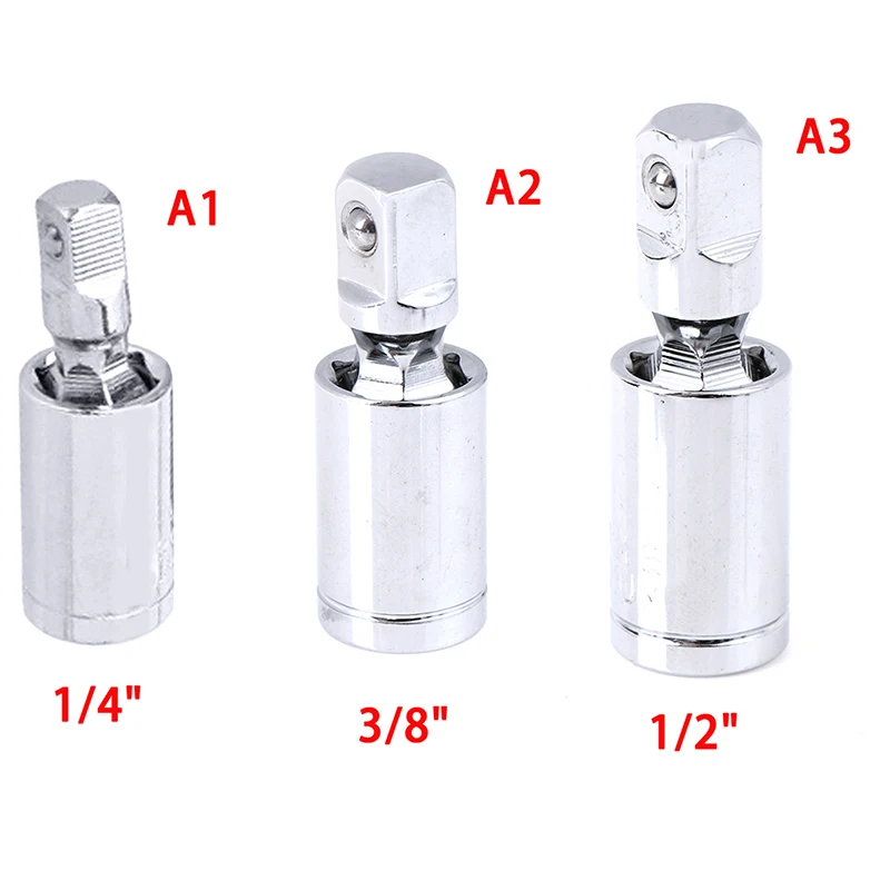 Универсальный 360 Поворотный переходник 1/4 &quot3/8&quot 1/2 &quotшарнир набор трещотки