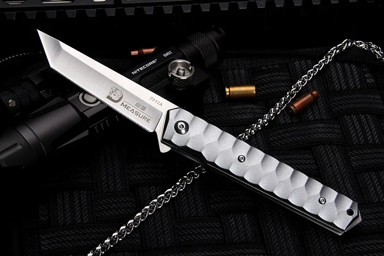 Square Blade Silver Новинка Открытый фруктовый складной нож Самообороны выживания в пустыне 7CR17Mov стали для острых охотничьих ножей - Цвет: Square Blade Silver