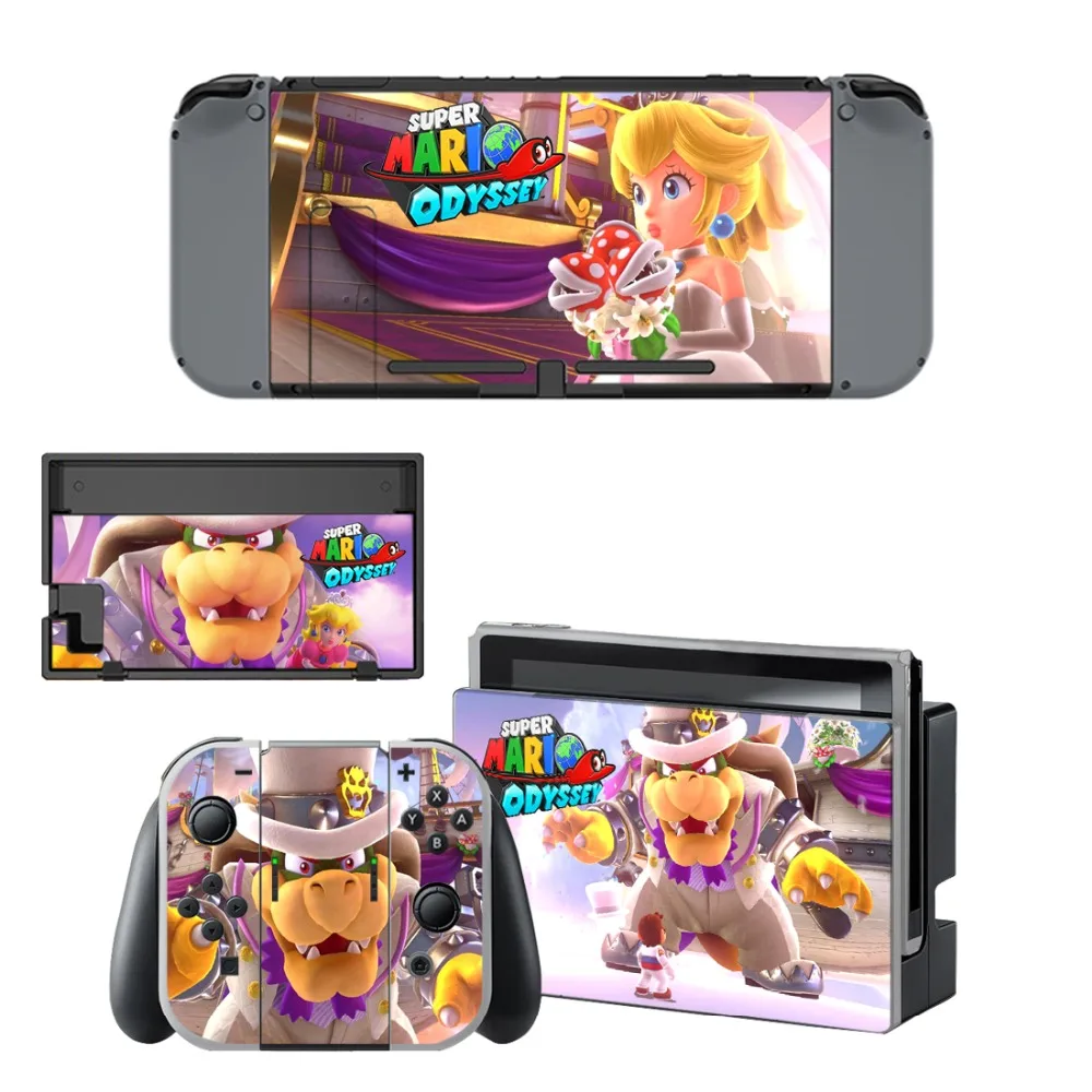 Супер Марио Одиссея кожи Стикеры винил для NintendoSwitch стикеры s скины для Nintend переключатель NS консоли и Joy-Con контроллеры