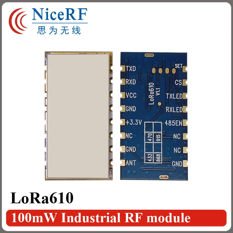 2 шт./лот Lora610 5000 метров длинный диапазон 868 МГц ttl интерфейс Высокая чувствительность-139 dBm uart беспроводной модуль с резиновой антенной