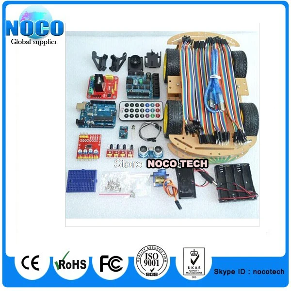 Многофункциональный 4WD Робот Автомобильные Комплекты Датчик Доска