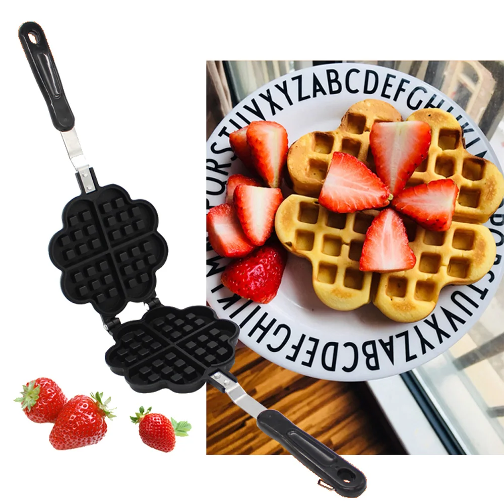BETOHE DIY антипригарная металлическая вафельница в форме сердца кухонная форма для