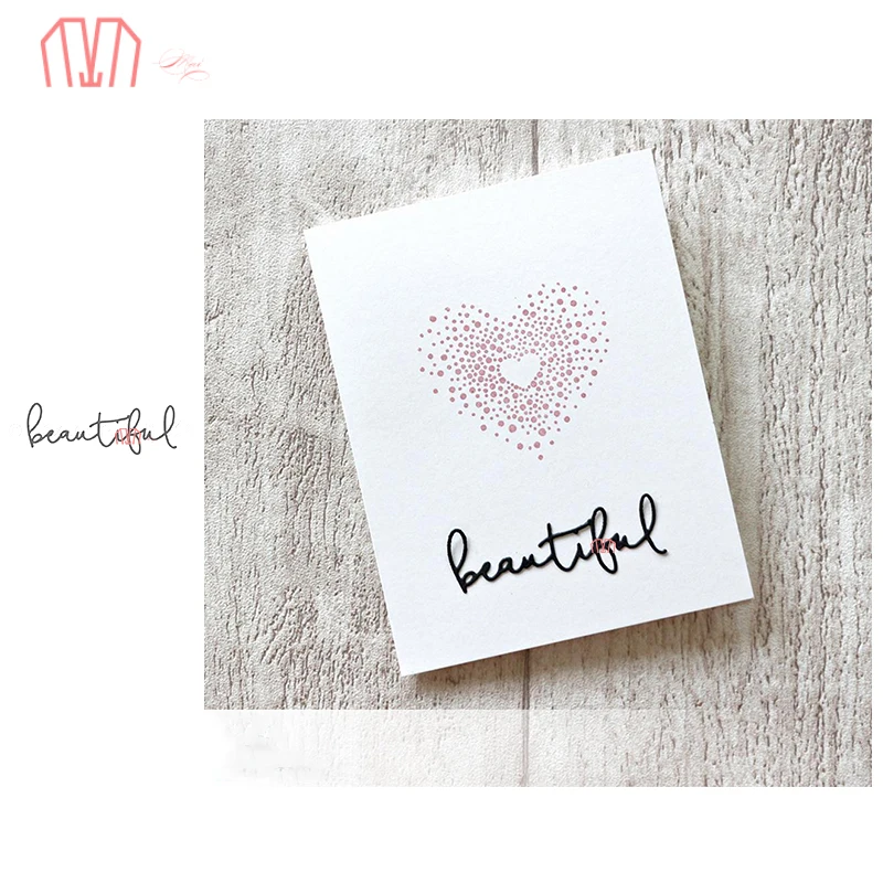Mai с надписью Beautiful Word металлические трафареты для вырезания сделай сам
