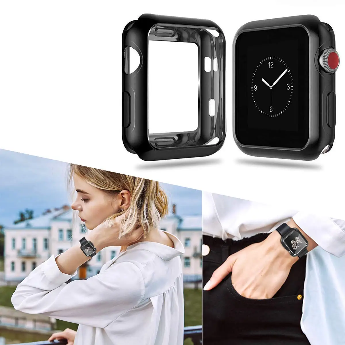 Aniyoh магнитные часы из нержавеющей стали чехол для Apple Watch 38 мм 42 мм. Стальные