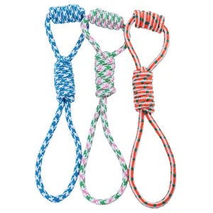 Новое поступление любимчика игрушки хлопковая Веревка Плетеный петли для подвески интерактивные игрушки для собак молярная и чистить Размеры 3,5*38 см