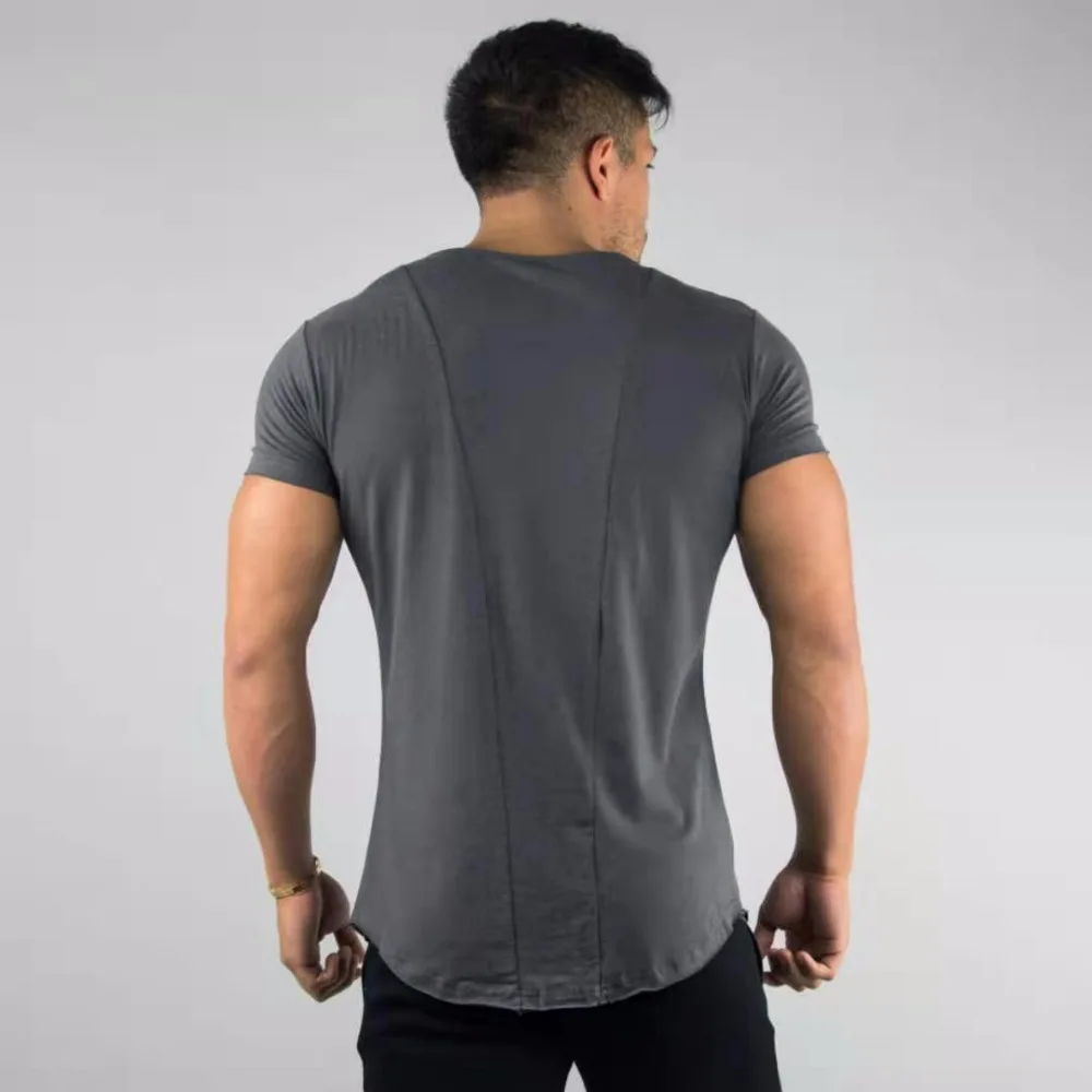 ALPHALETE Новая мужская летняя Фитнес Бодибилдинг хлопковая футболка спортивные