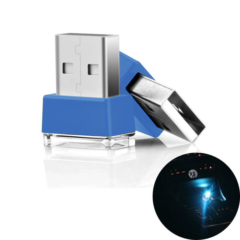 Автомобильные USB светодиодные атмосферные огни декоративная лампа аварийное