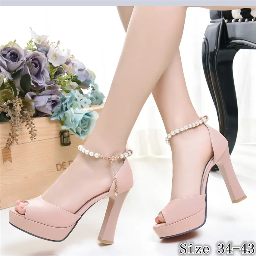 Летние Насосы Для женщин Гладиатор босоножки на высоком каблуке платформе обувь