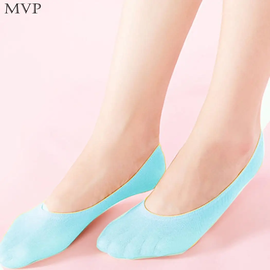 5 пар/уп. невидимые женские носки по щиколотку нескользящие для вечеринки улицы
