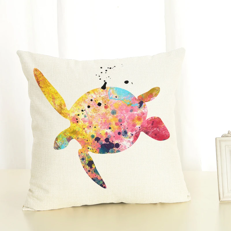 New hot water turtle series office bedroom square pillowcase | Дом и сад
