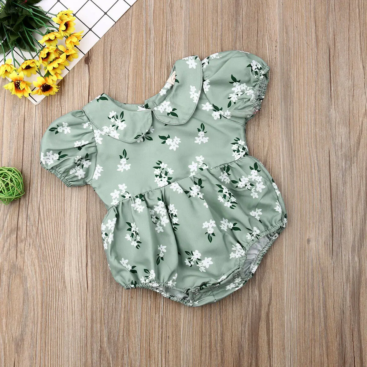 

Cute Sweet Newborn Baby Girl Floral Romper Bodysuit Jumpsuit Clothes Outfits Baby Girls Clothing Set 2019 Summer Cotton