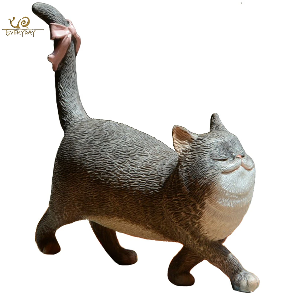 Повседневная коллекция фигурки животных Lucky Cat миниатюрные сказочные украшения