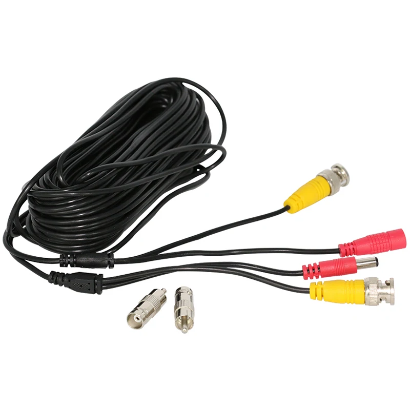 BNC Video Power Siamese Combo Cable 65 inch 18 M for Analog AHD CVI CCTV Surveillance Camera DVR Kit | Безопасность и защита