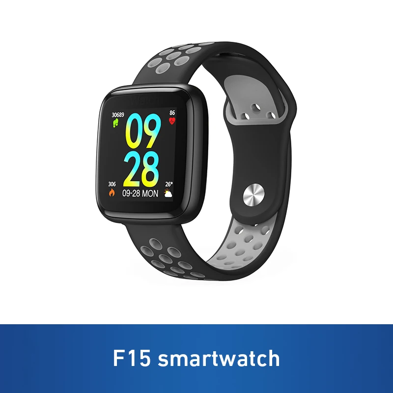 F15 grey Diggro N88 F15 Смарт часы IP68 водонепроницаемый цветной экран монитор сердечного ритма кровяного давления сменный Браслет для Android IOS - Цвет: F15 grey