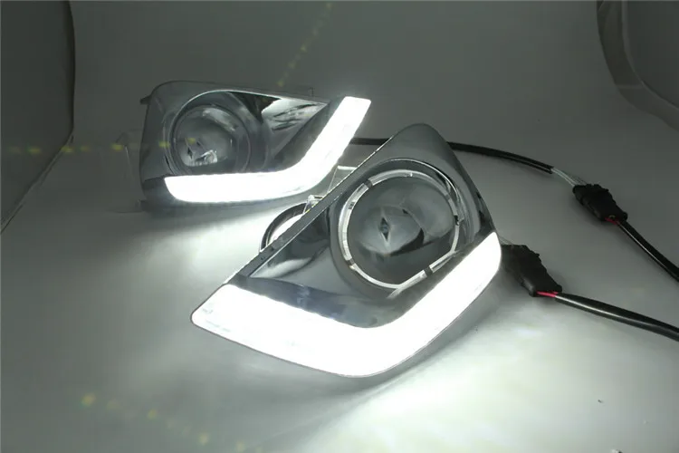 Car Styling Daytime Running Lights for Toyota Vios LED DRL 2014-2015 Fog Light Front Lamp Automobile Accessories | Автомобили и