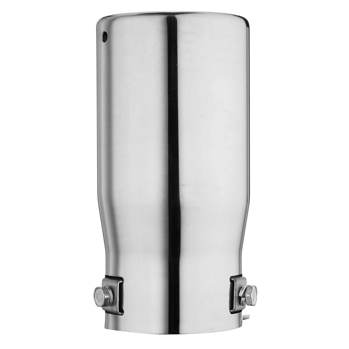 Inlet-70mm Outlet-75mm автомобиля хвост выхлопной трубы хромированная отделка нержавеющая сталь глушитель Универсальный