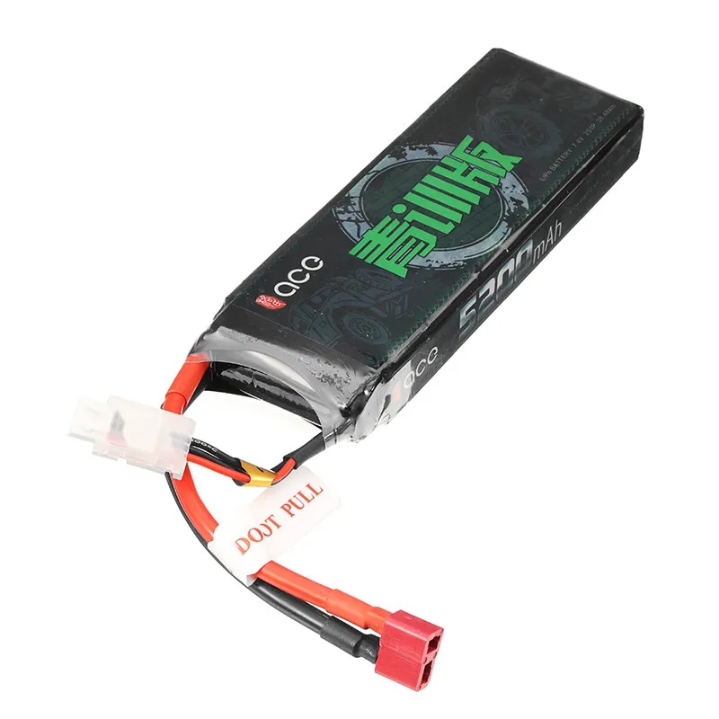 Генс Ace 7.4 В 5200 мАч 2 S 50C Перезаряжаемые lipo Батарея T штекер для 1/8 1/10 RC автомобилей |