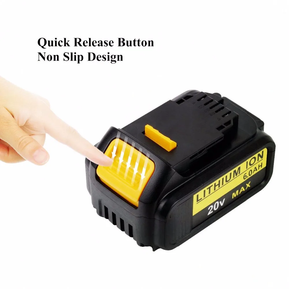 VANON для Dewalt 20 в 6000 мАч DCB200 литий-ионная аккумуляторная батарея для электроинструментов Max XR 6.0Ah литий-ионный DCB204 DCB205 DCD740 DCD780