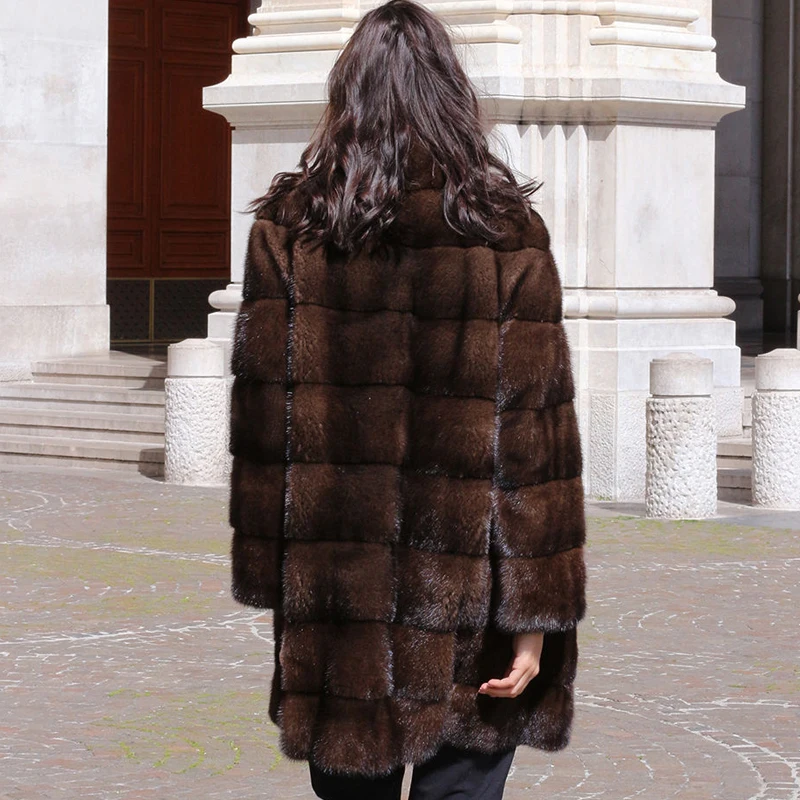 Женская Шуба из натурального меха норки верхняя одежда для весны и зимы |