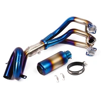 for yamaha mt09 motorcycle exhaust full system muffler modified with front middle stainless steel link pipe exhaust length 310mm