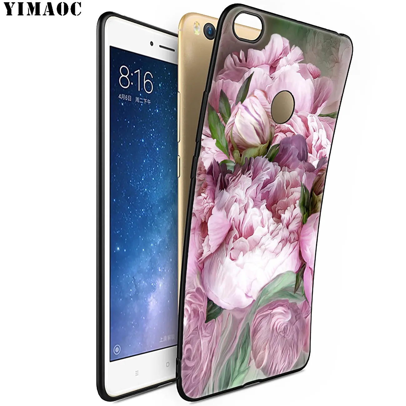 YIMAOC красота пионов цветы Жесткий Мягкий силиконовый чехол для телефона Xiaomi Mi 9 9T