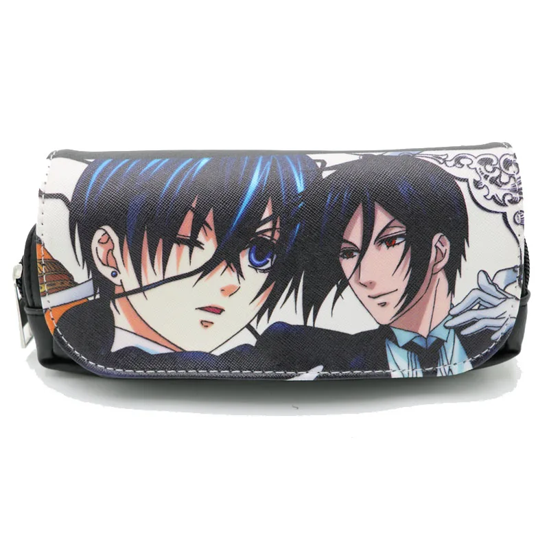 Пенал для карандашей с изображением персонажа из аниме Черный Батлер|makeup pouch