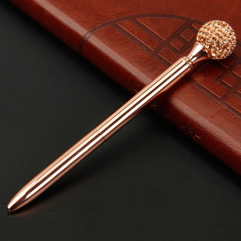 Крутая шариковая ручка роскошная спиннинг Новинка Алмазная с невидимыми синими