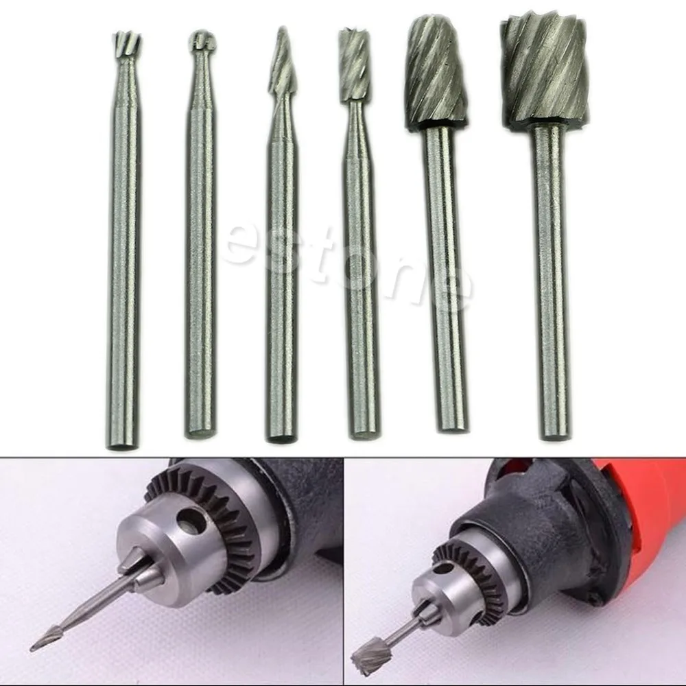 

6 шт., фрезы для роторного инструмента Dremel Mini H02