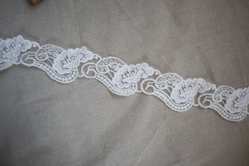 2 ярда белые цветочные кружевные ткани на дворе хлопковые Цветочные стильные