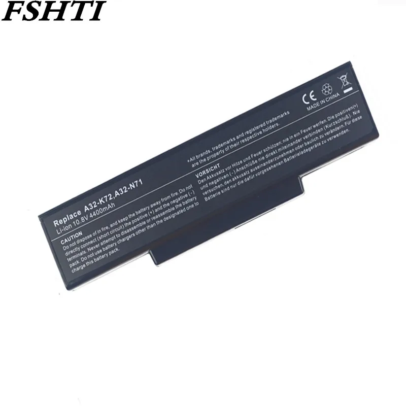 Высококачественный аккумулятор FSHTI для ноутбука Asus K72 K72F K72JR N71JQ N71VG N71VN K72J N71 K72Q N73 K73
