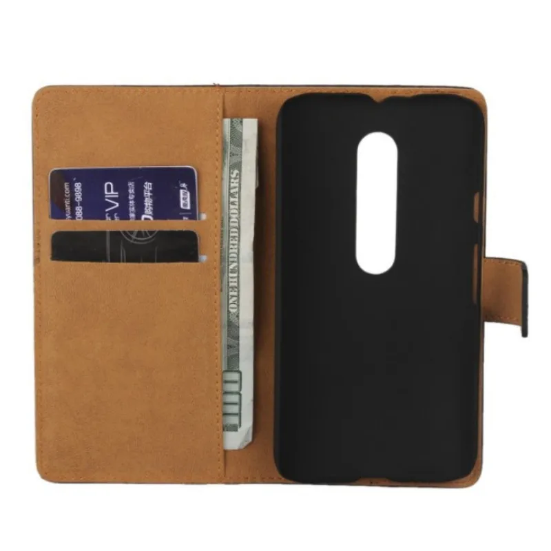 1PCS Fashion Black Genuine Leather Slot Stand Pouch Covers Case for Motorola Moto G 3rd Gen XT1552 ID Card Holder | Мобильные