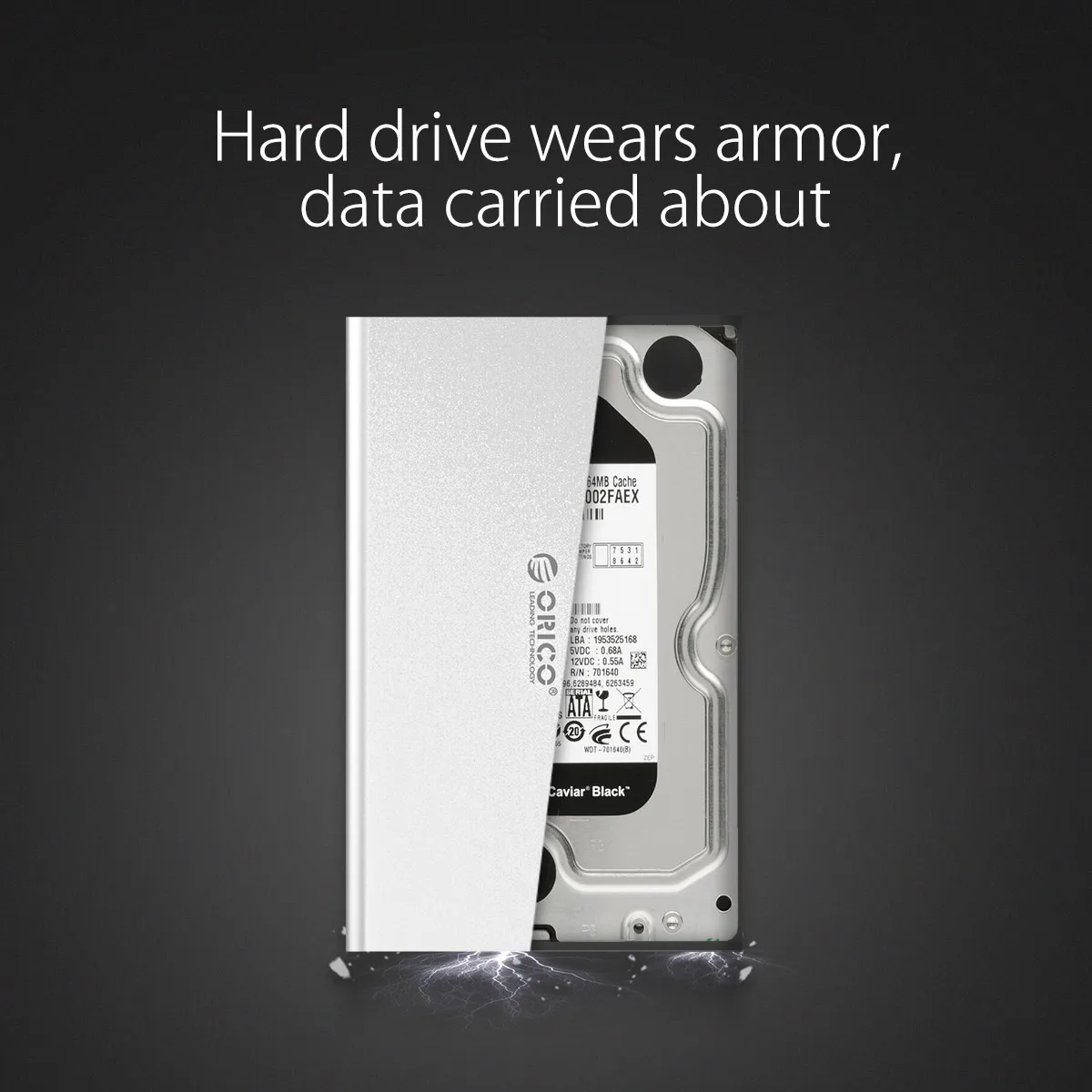 Корпус ORICO для HDD USB3.0 / Type C к SATA3.0 алюминиевый корпус с поддержкой UASP Samsung 2 5 дюйма