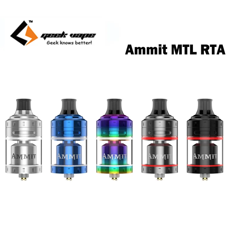 Geekvape Ammit MTL RTA 3D объемный воздушный поток 4 мл vape танк с одной катушкой герметичный
