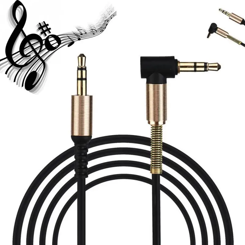 3.5mm Jack Spring Elbow Audio Cable Extension Aux Sound Line Vehicle Male To for iPhone Car Headphone Speaker MP3 |