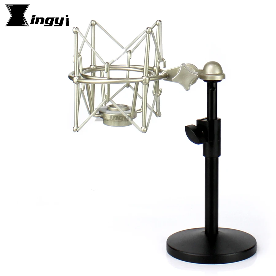 Металлическая настольная подставка для микрофона с пауком амортизирующий