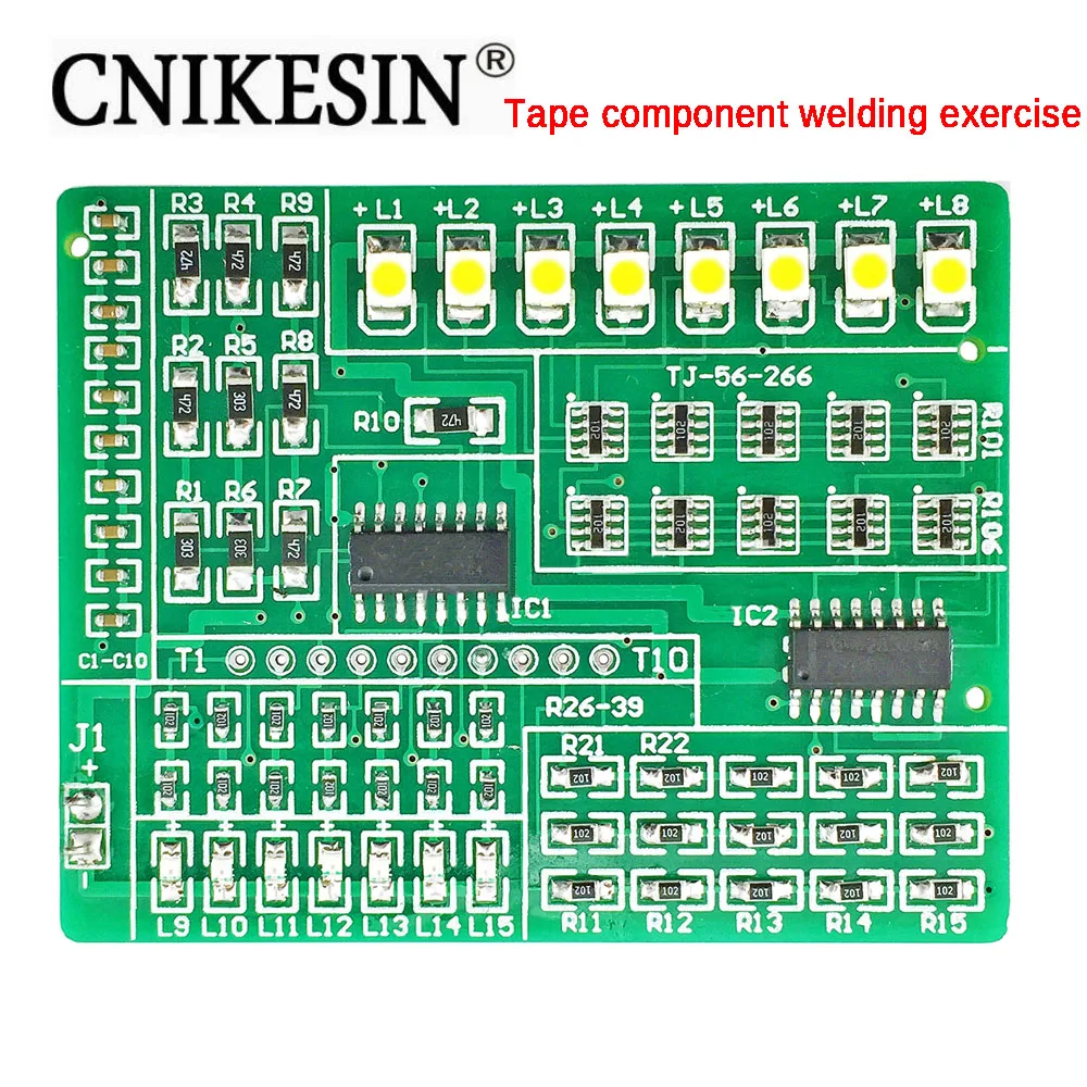 CNIKESIN Diy kit 15 color light controller 1801 SMD component welding practice board parts electronic production | Электронные