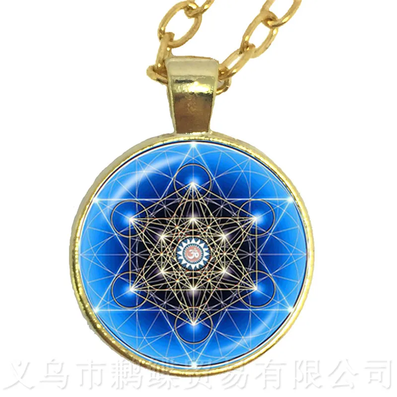 Ожерелье с пентаклем стеклянный круглый купол Wicca языческая Готическая